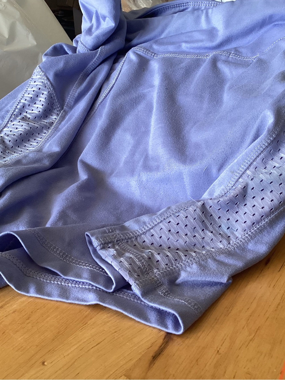 Light Lavender Active Top with Perforated Side Panels